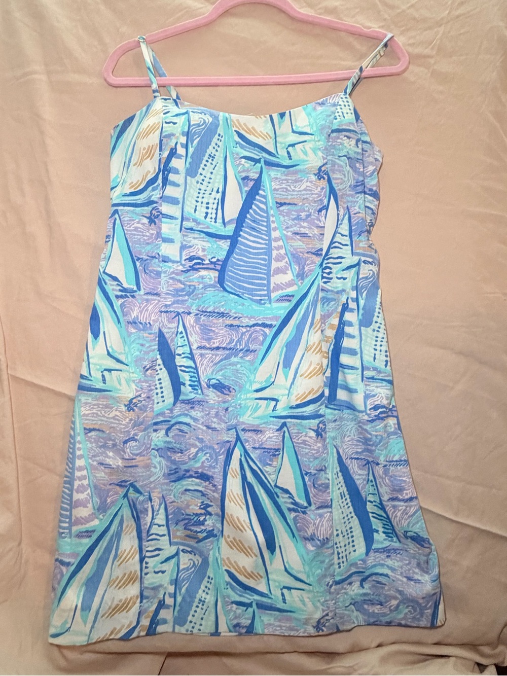 Lily women’s  Blue Sailboat Print One-Piece Dress